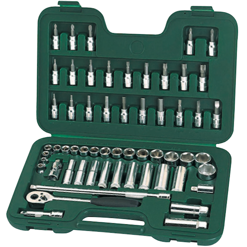 SATA 09004 Socket Set 58pc, 3/8", 6kg, Metric